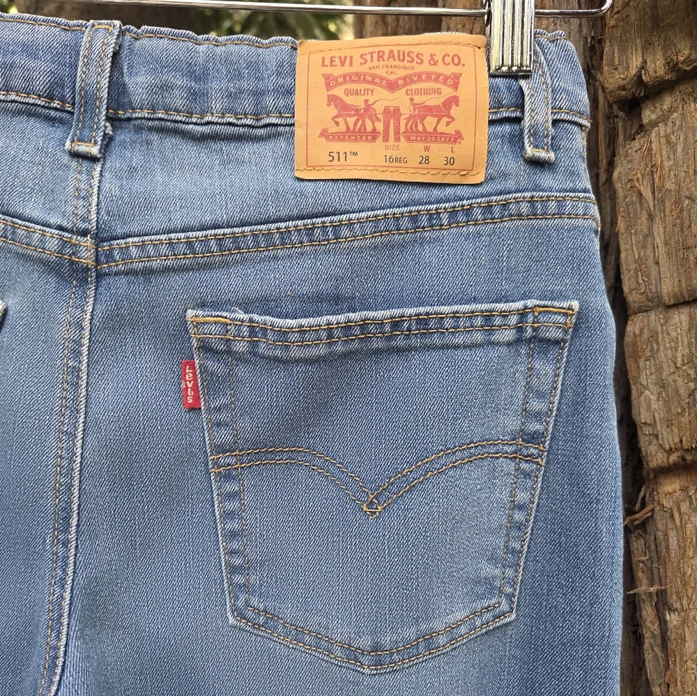 Levis Performance 511‎ Slim Mens Classic Blue Denim Jeans W28 L30